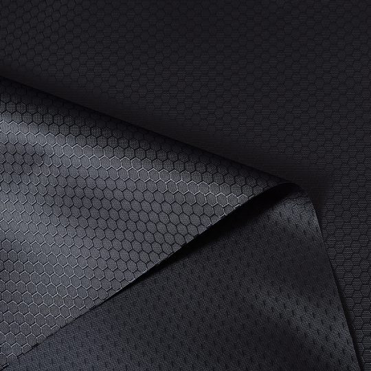 Ткань Рип-стоп Соты, Оксфорд 300D PU 1000, цвет Черный 901, на отрез